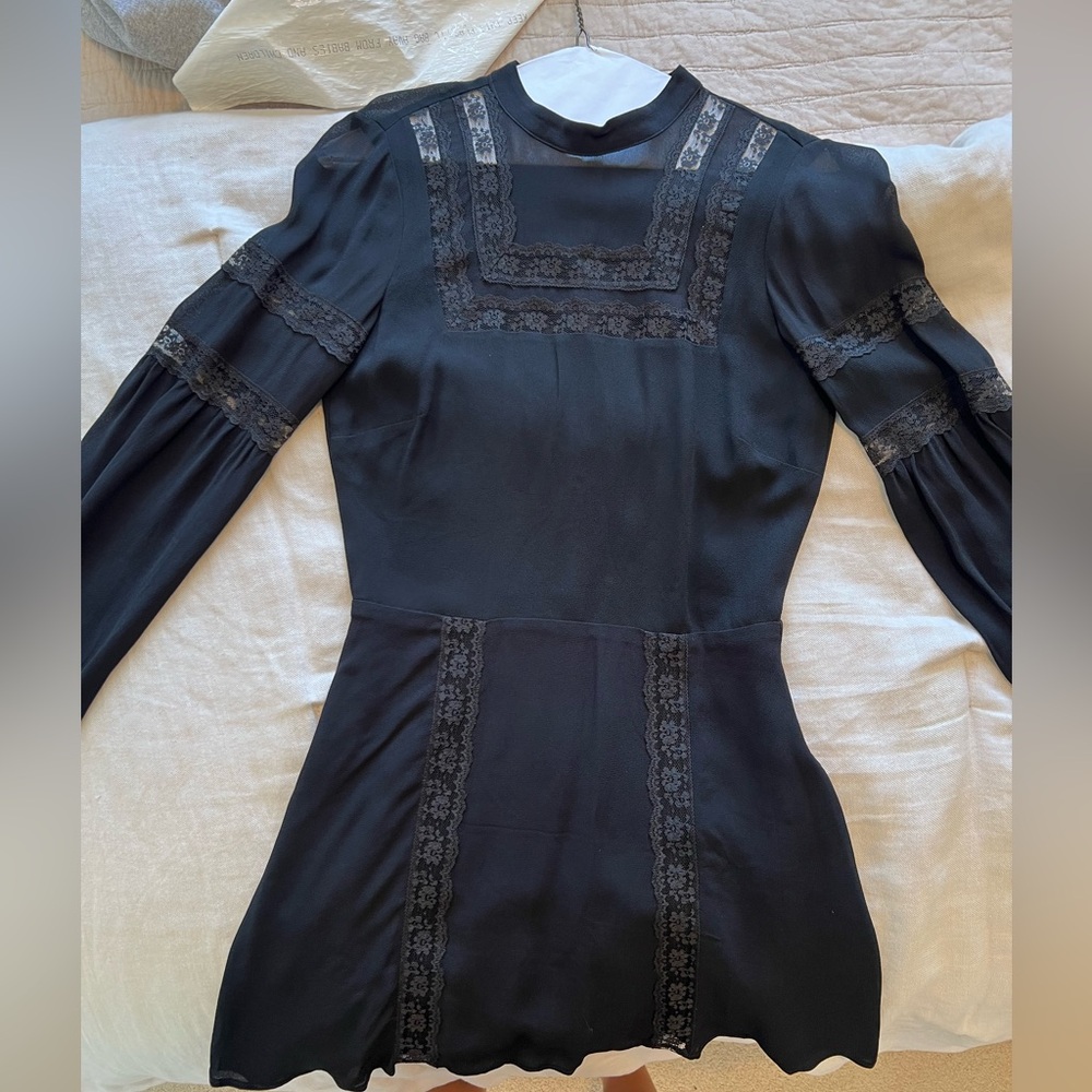 Reformation black mini dress